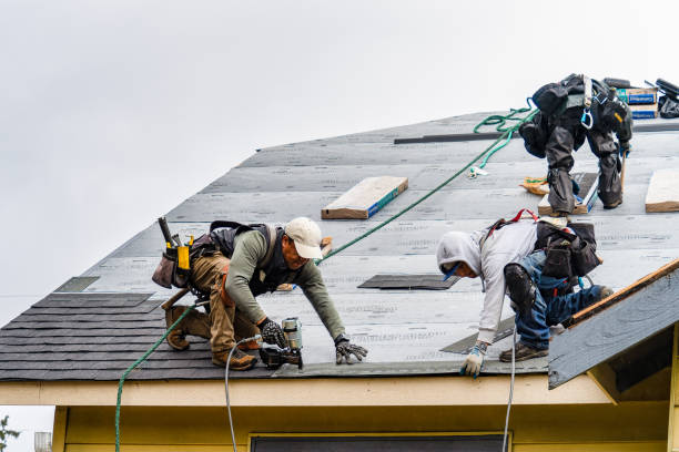 Professional Gutter Installation technician working in Milan, GA